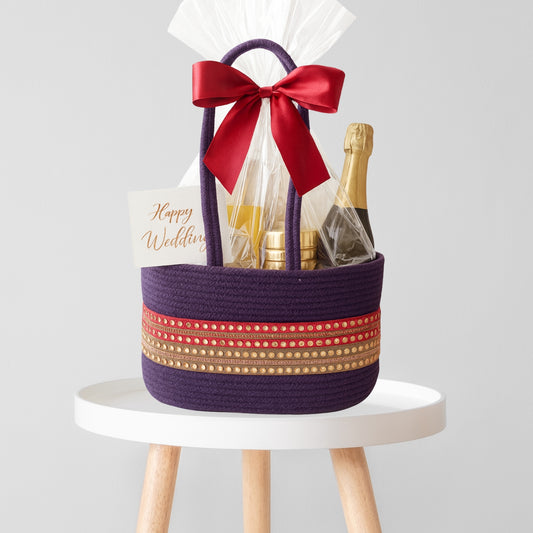 Purple Bloom hamper Basket