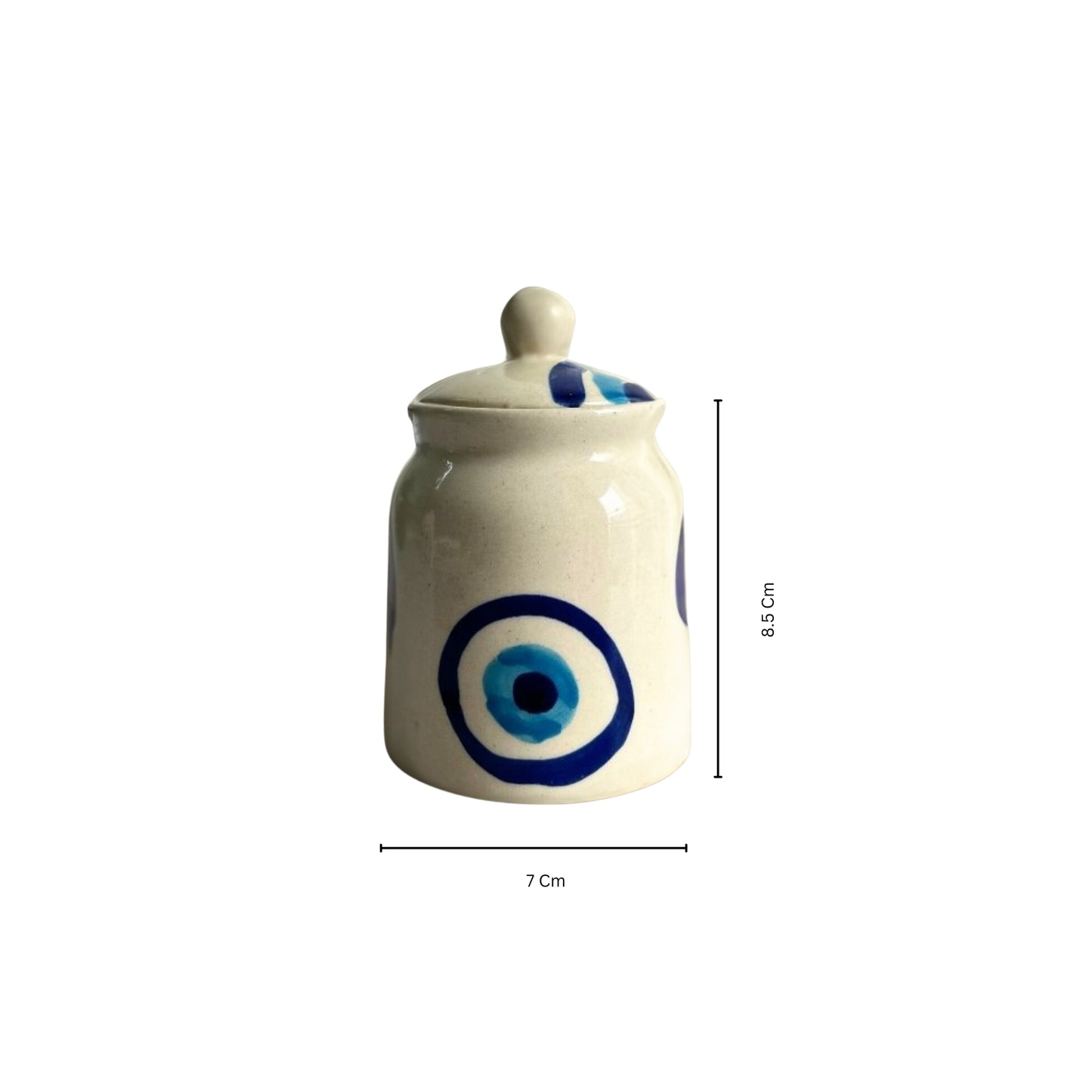 Ceramic Evil Eye Pickle Jar- Set Of 2