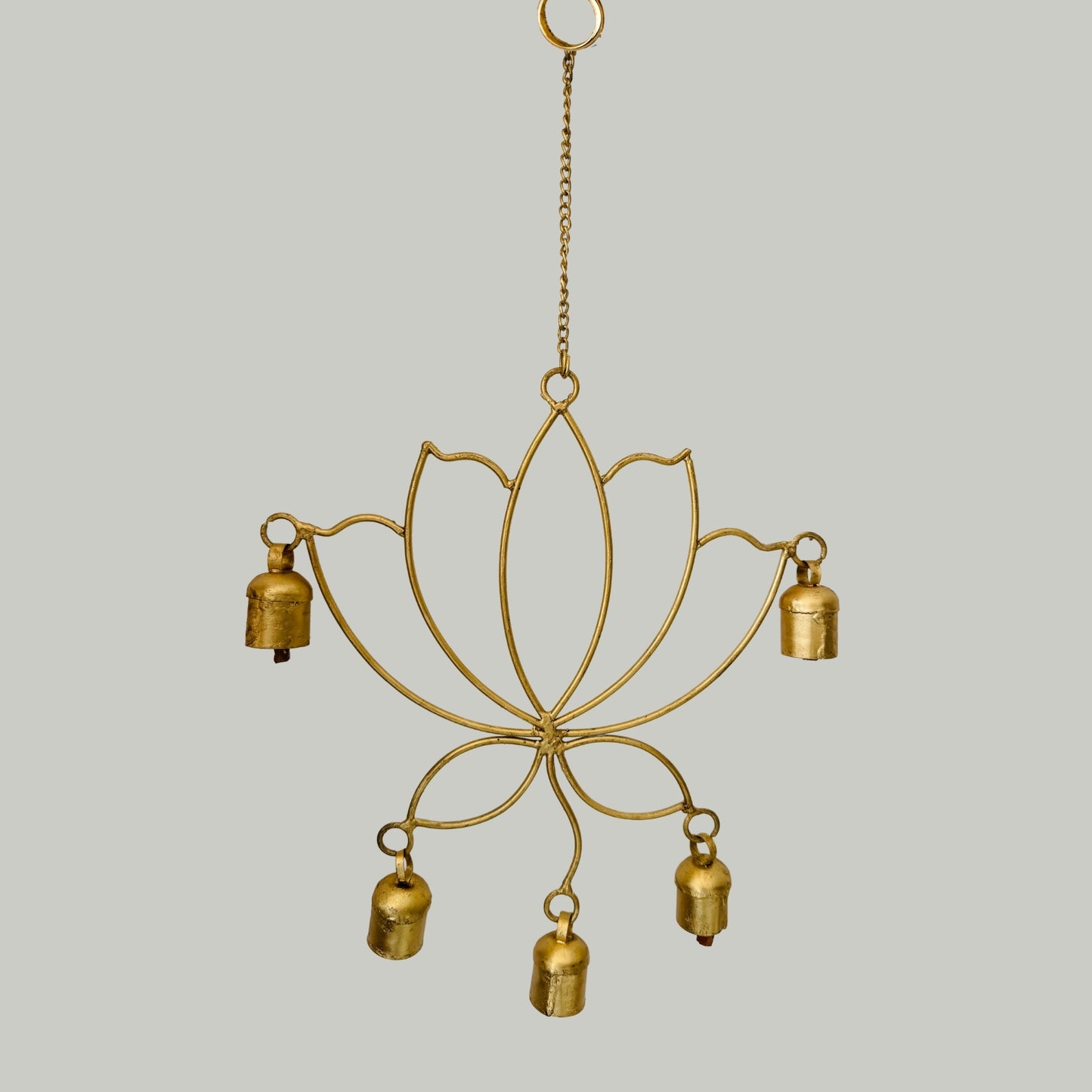 Lotus Copper Bell Wind Chime
