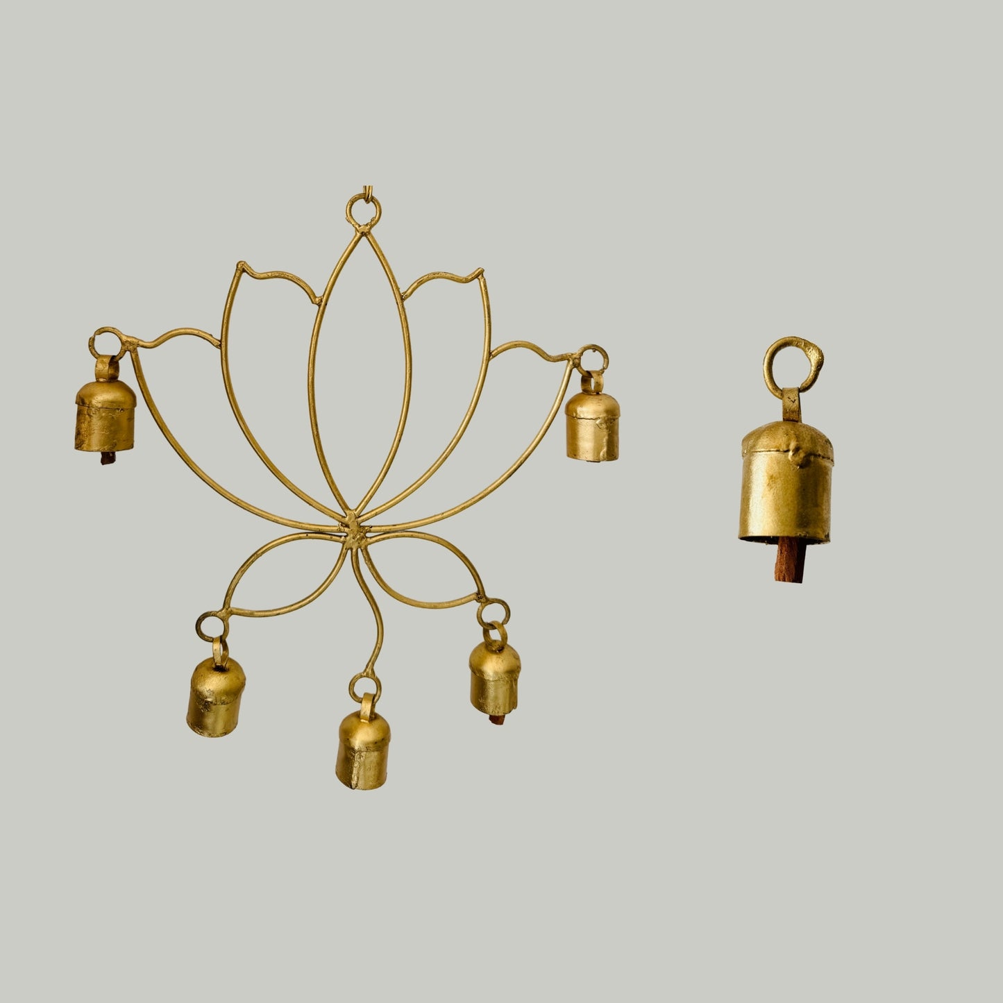 Lotus Copper Bell Wind Chime