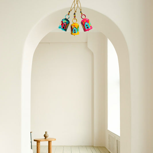 Rangilo Ghar Dream Chime - Aqua , yellow and Pink