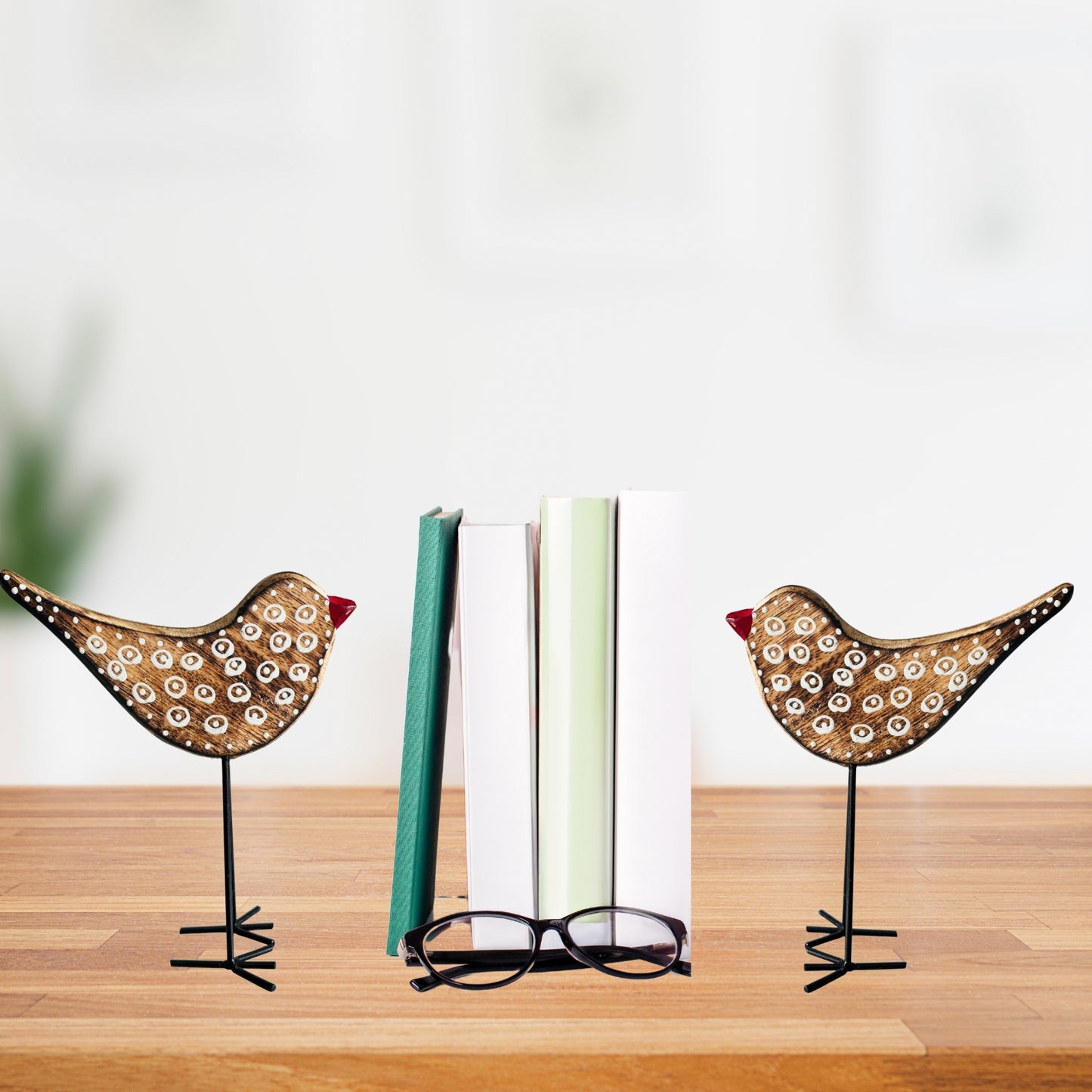 Sparrow (set of 2) Handmade Bird Desk/Table Decor