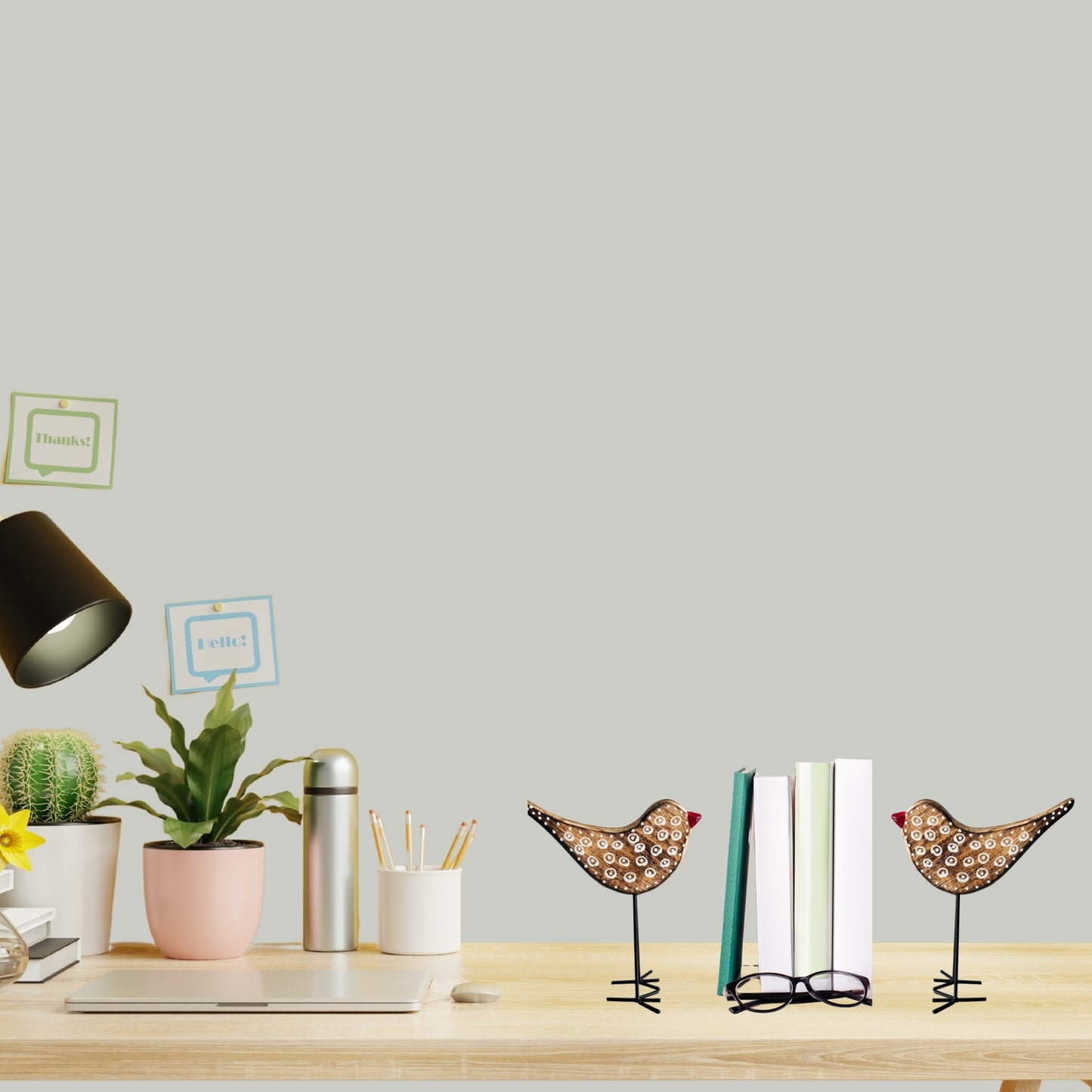 Sparrow (set of 2) Handmade Bird Desk/Table Decor