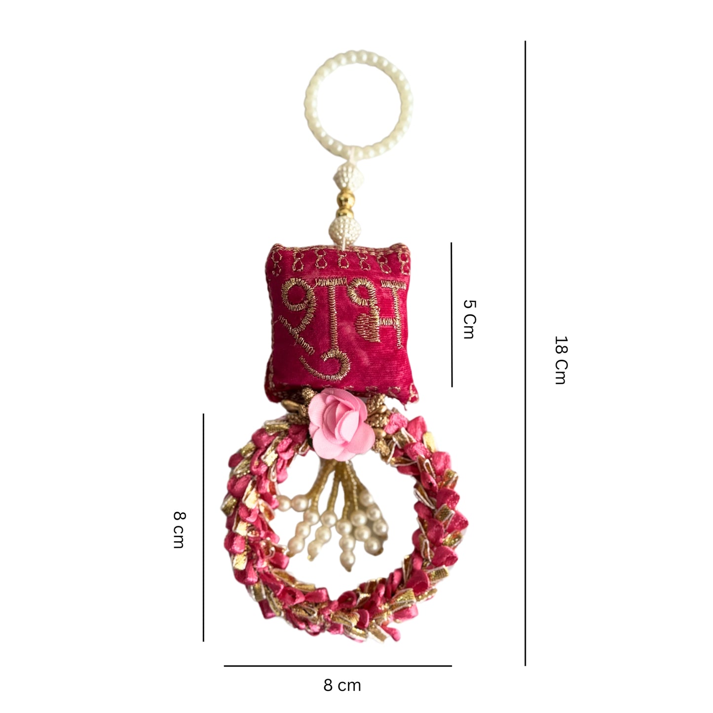 Beautiful Handmade Subh Labh Hanging (Pack of 2)-Pink