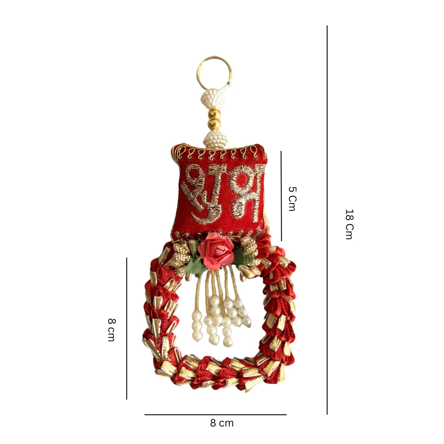Beautiful Handmade Subh Labh Hanging (Pack of 2)-Red
