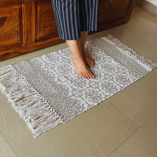 Graceful Gradient Cotton Dhurrie | Floormat | 33X21 Inches