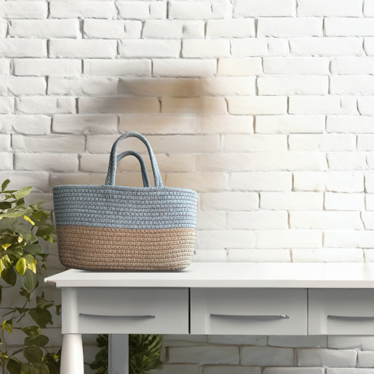 Twin Tone Basket- Grey And Beige