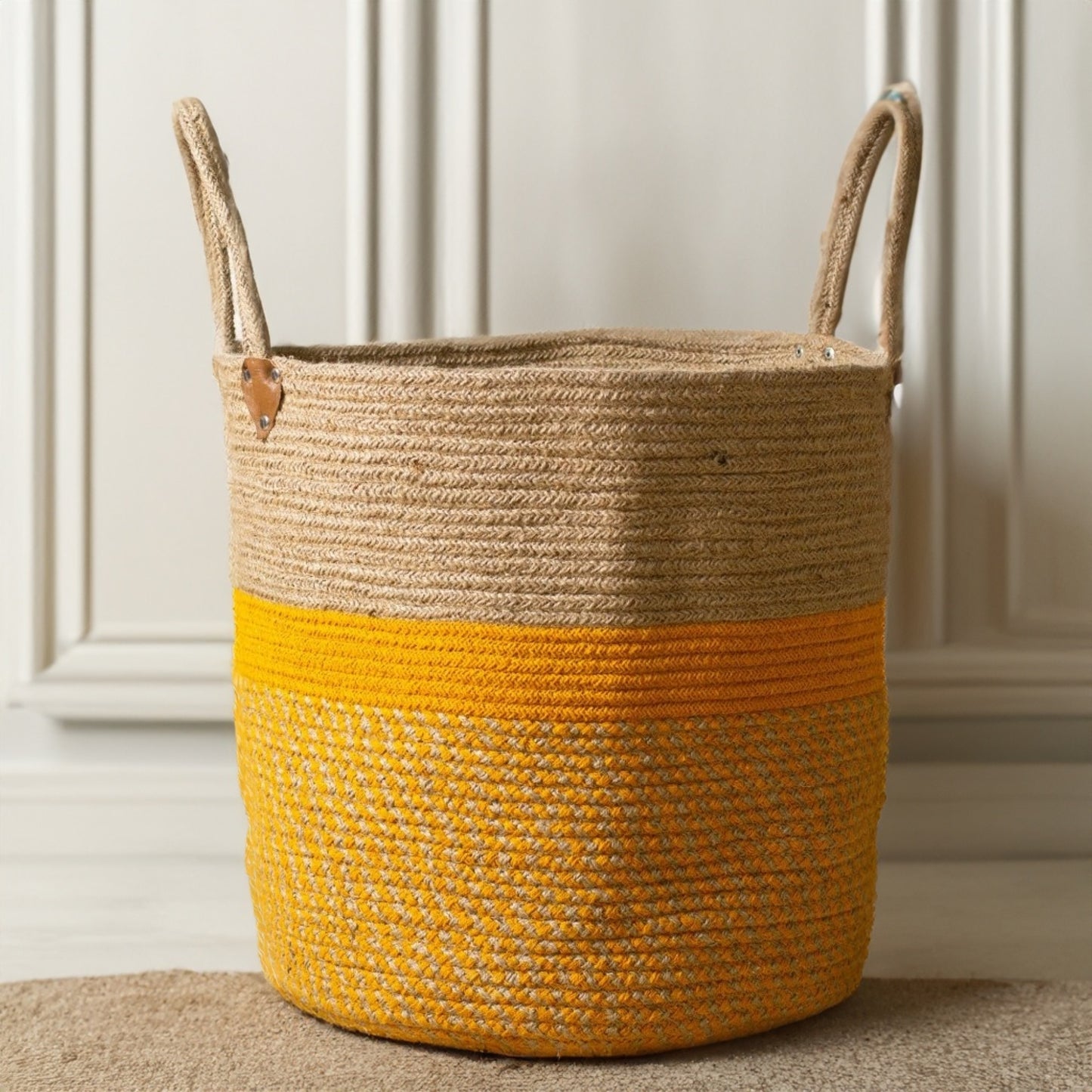 Multi-purpose Spacious Storage Basket - Mustard - jasmeyhomes