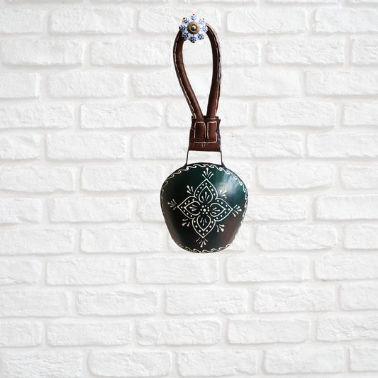Cow Bell for Wall Decor - Turtle Green