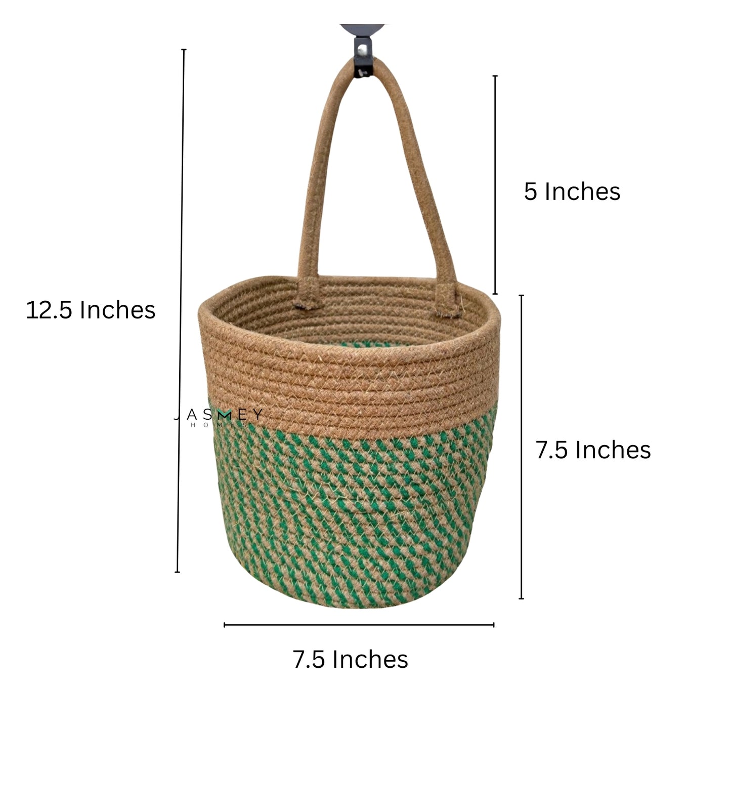 Wall Hanging Storage Basket- Olive & Beige - jasmeyhomes