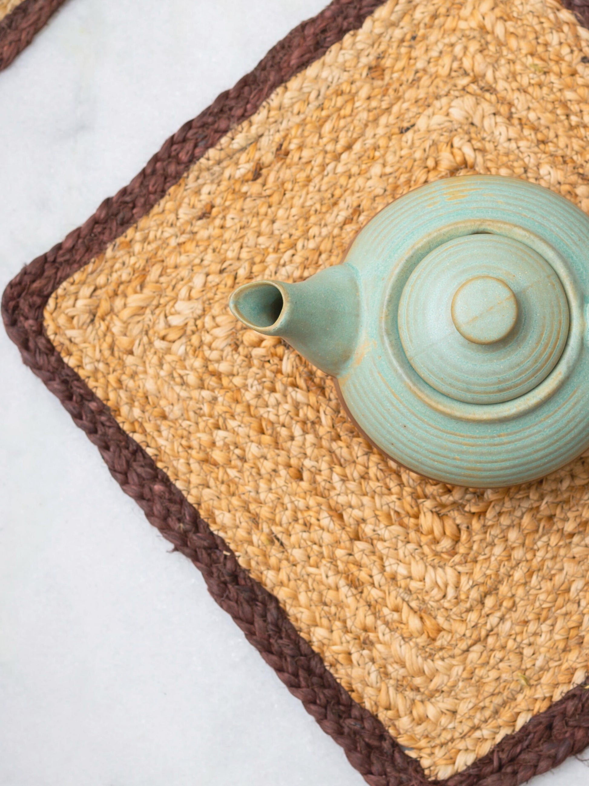 Jute Table Mats - Upper Crust Square 33cm - Brown - jasmeyhomes