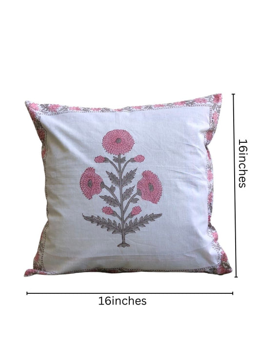 Blocked Cushion Cover - Floral - jasmeyhomes