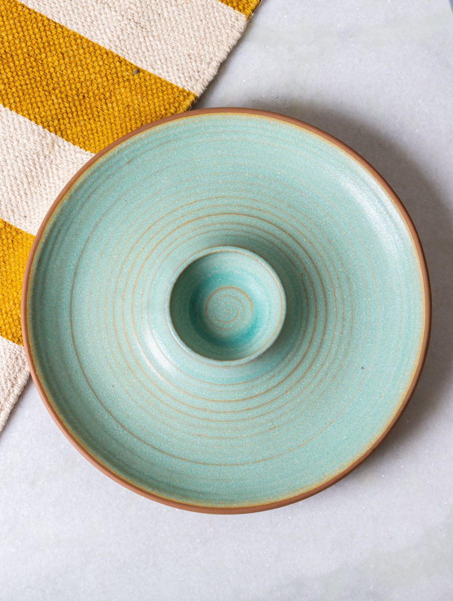 Chip and Dip Ceramic Plate - jasmeyhomes