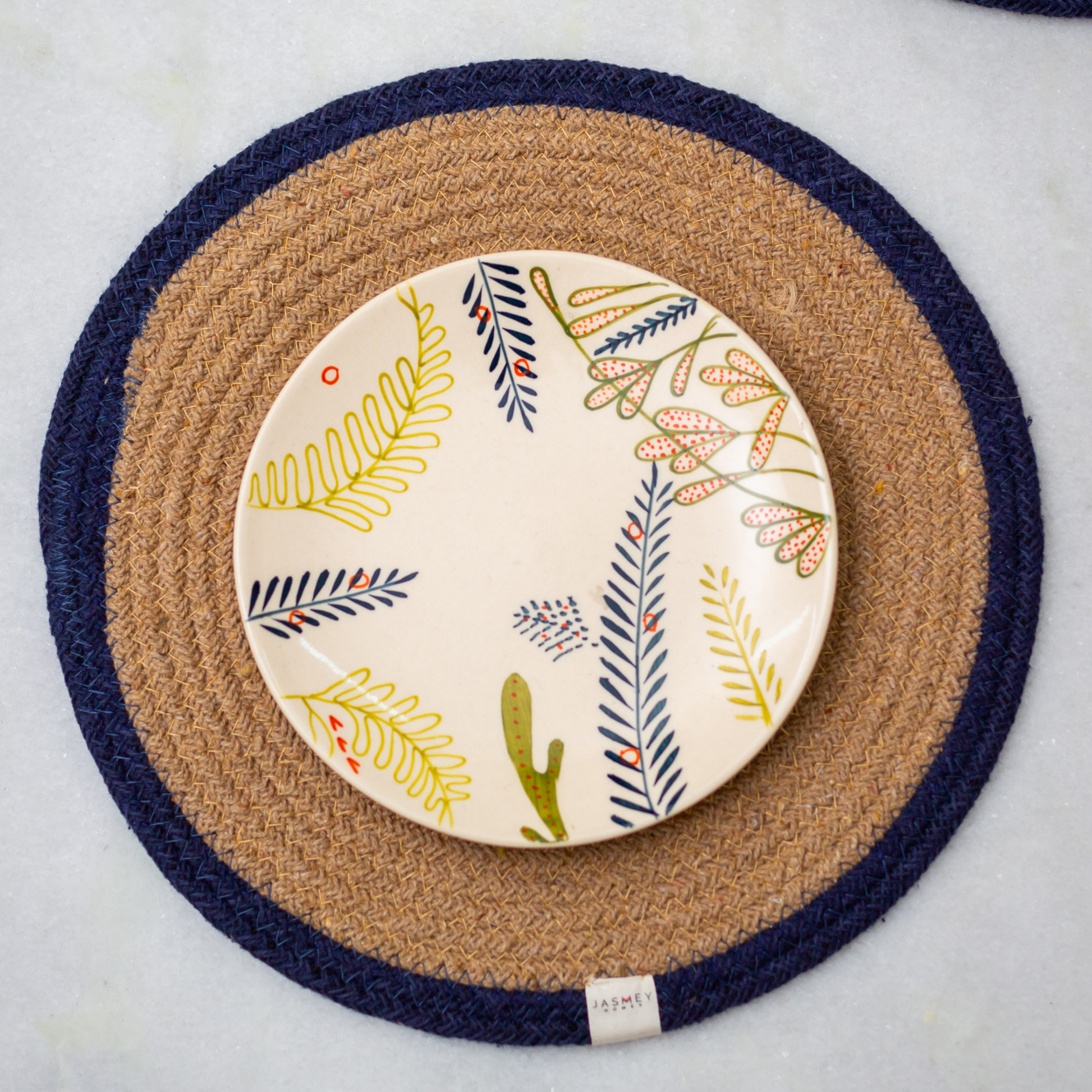 Set of 2 Reversible Placemats- Outer Ring | Blue - jasmeyhomes