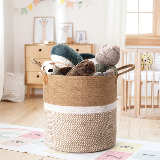 Colossal Laundry Basket - 16 Inches | White - jasmeyhomes
