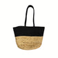 Black Jute and Cotton Handbag