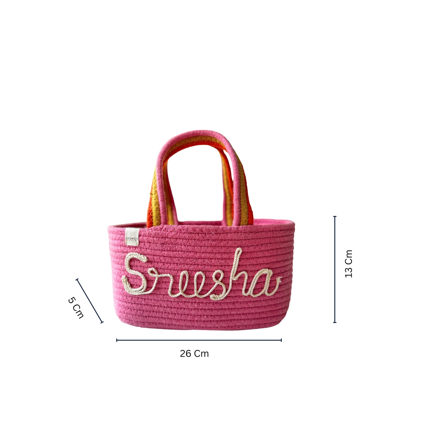 Personalized Cotton Rope Baskets with Name