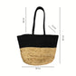 Black Jute and Cotton Handbag