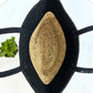 Black Jute and Cotton Handbag