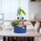 Indigo Basket | Room Hamper Basket for Gifting with Jute Bow