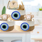 Evil Eye Cotton Rope Basket – Reusable & Sustainable Return Favor Basket - Blue