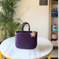 Handwoven Jute & cotton  Handbag | Lunch Bag- Purple