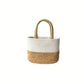 Handwoven Jute Handbag | Lunch Bag- White