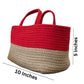 Set of 2 Duotone Baskets- Grey and Red - jasmeyhomes