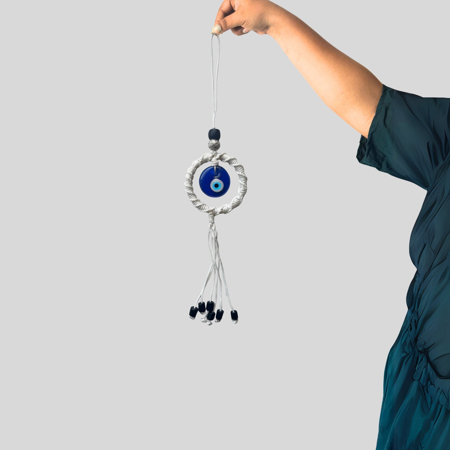 Handmade Macrame  Evil Eye Wall Hanging: Boho Home Protection Amulet