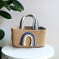 Rainbow Handle Storage Basket - Blue - jasmeyhomes