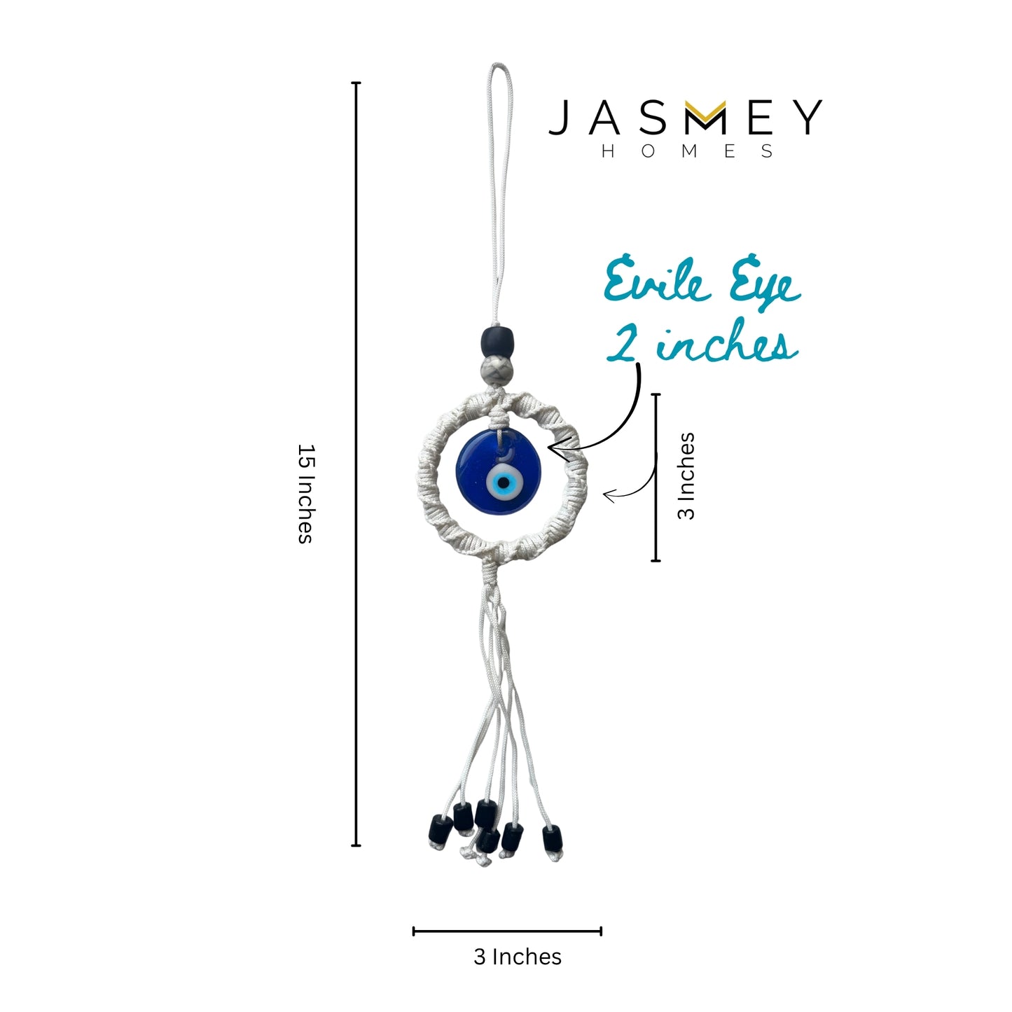 Handmade Macrame  Evil Eye Wall Hanging: Boho Home Protection Amulet