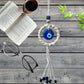 Handmade Macrame  Evil Eye Wall Hanging: Boho Home Protection Amulet