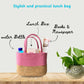 Handwoven Jute Handbag | Pink Lunch Bag