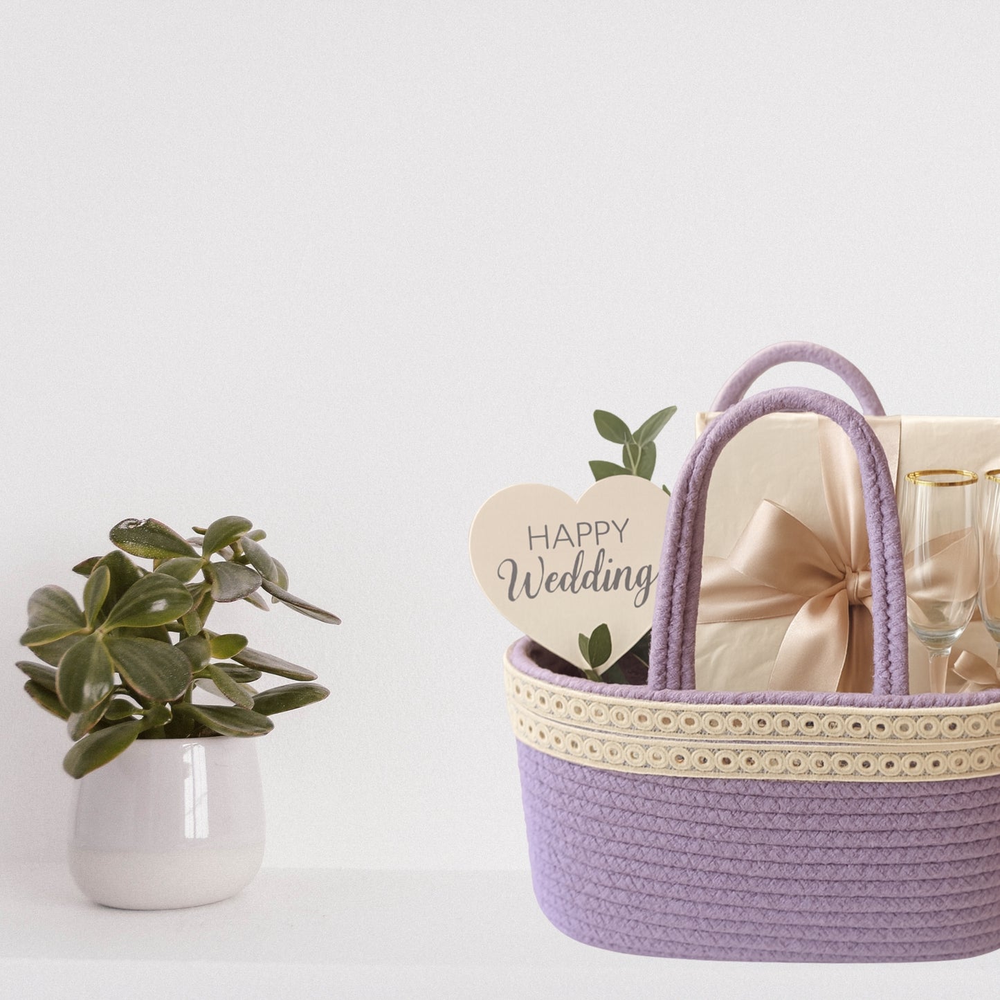 Luxe Lavender  Hamper Basket