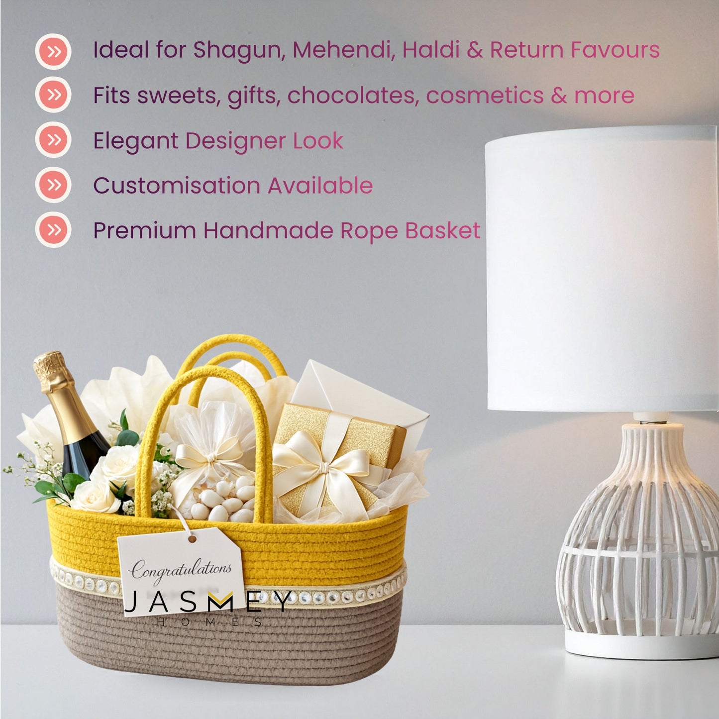 Marigold Yellow  Hamper Basket