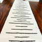Handmade Table Runner - White & Black Table Runner | 72x13 Inches