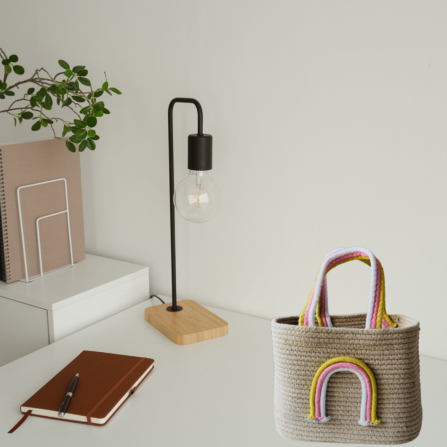 Handwoven Cotton Handbag |multipurpose bag- Pink Rainbow
