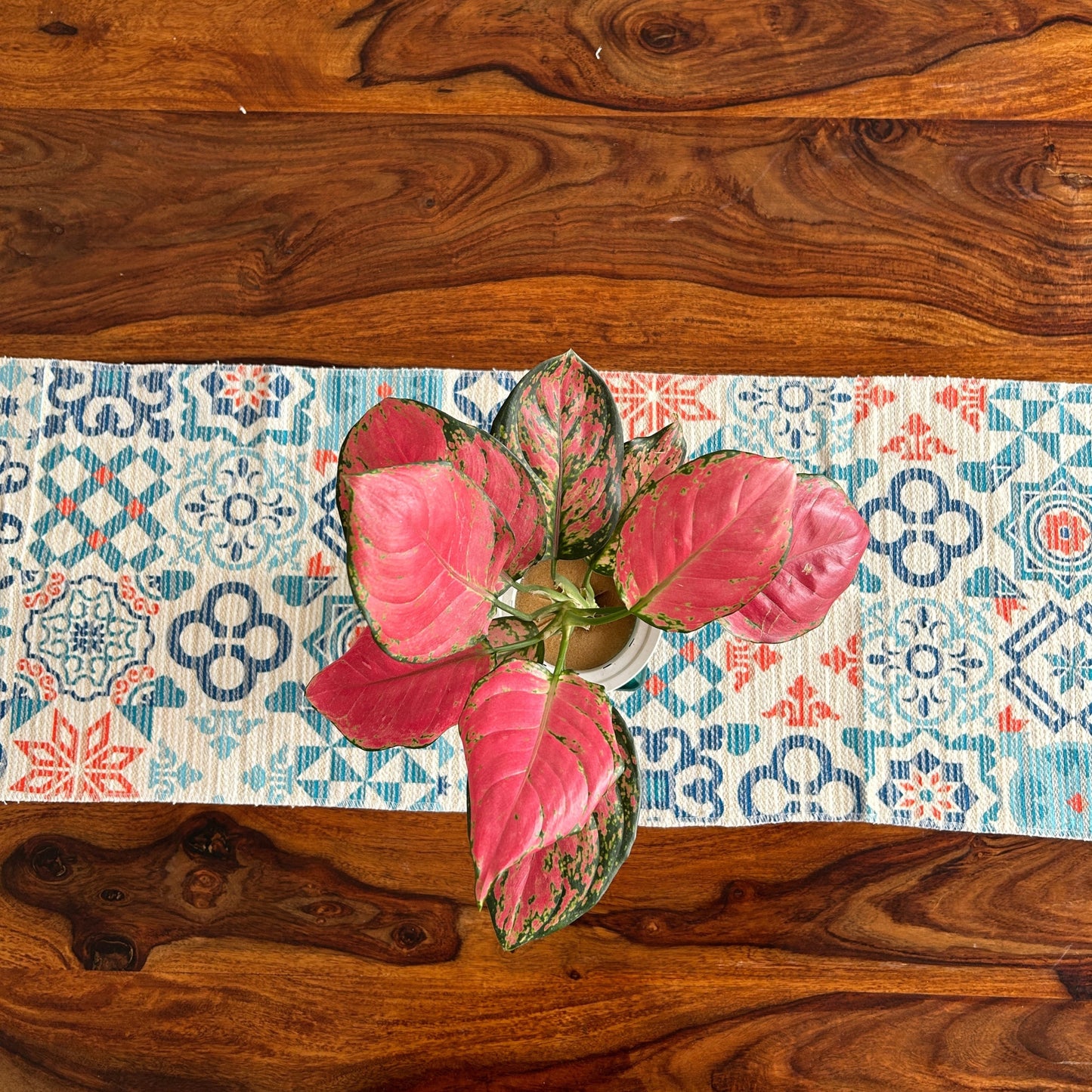 Boho Table Runner - Blue Chakra Design | 72x13 Inches