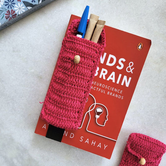 Bookmark & Pouch for Storing Stationery | Pink - jasmeyhomes