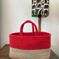 Set of 2 Duotone Baskets- Grey and Red - jasmeyhomes