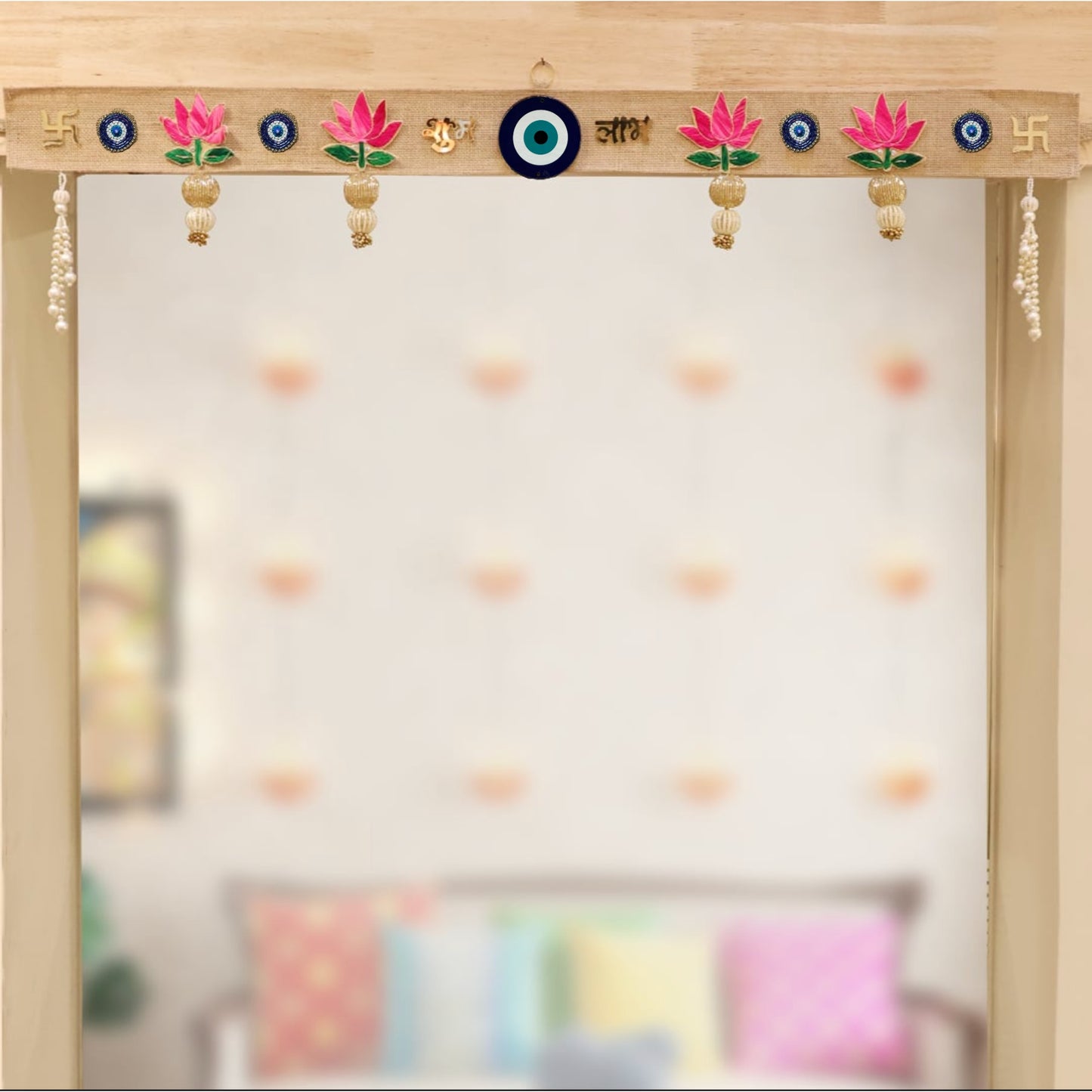 Evil Eye And Lotus Subh Labh Door Toran