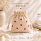 3 Potli Bags for Return Gifts (Hand embroidered) - Heart