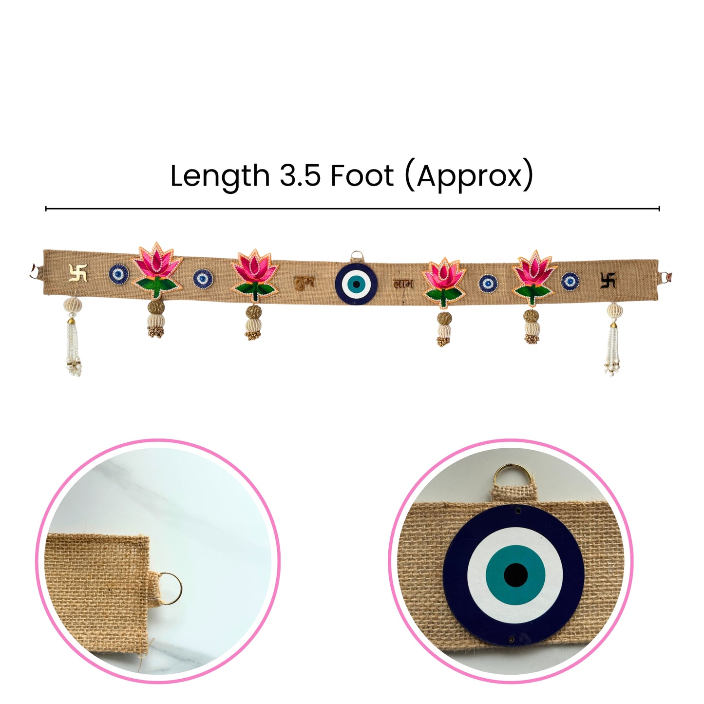 Evil Eye And Lotus Subh Labh Door Toran