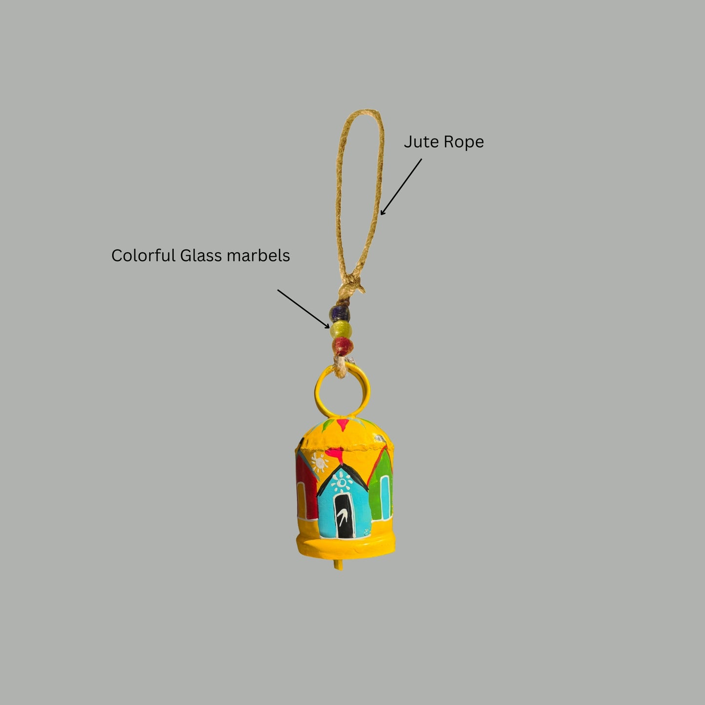 Rangilo Ghar Dream Chime -  Aqua , yellow and Pink