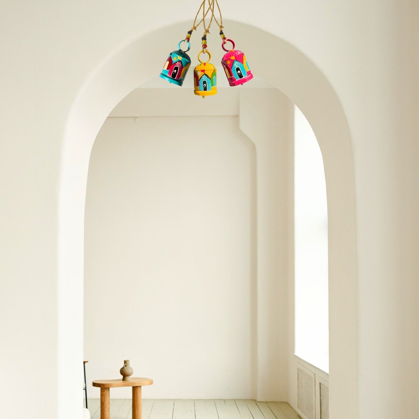 Rangilo Ghar Dream Chime -  Aqua , yellow and Pink