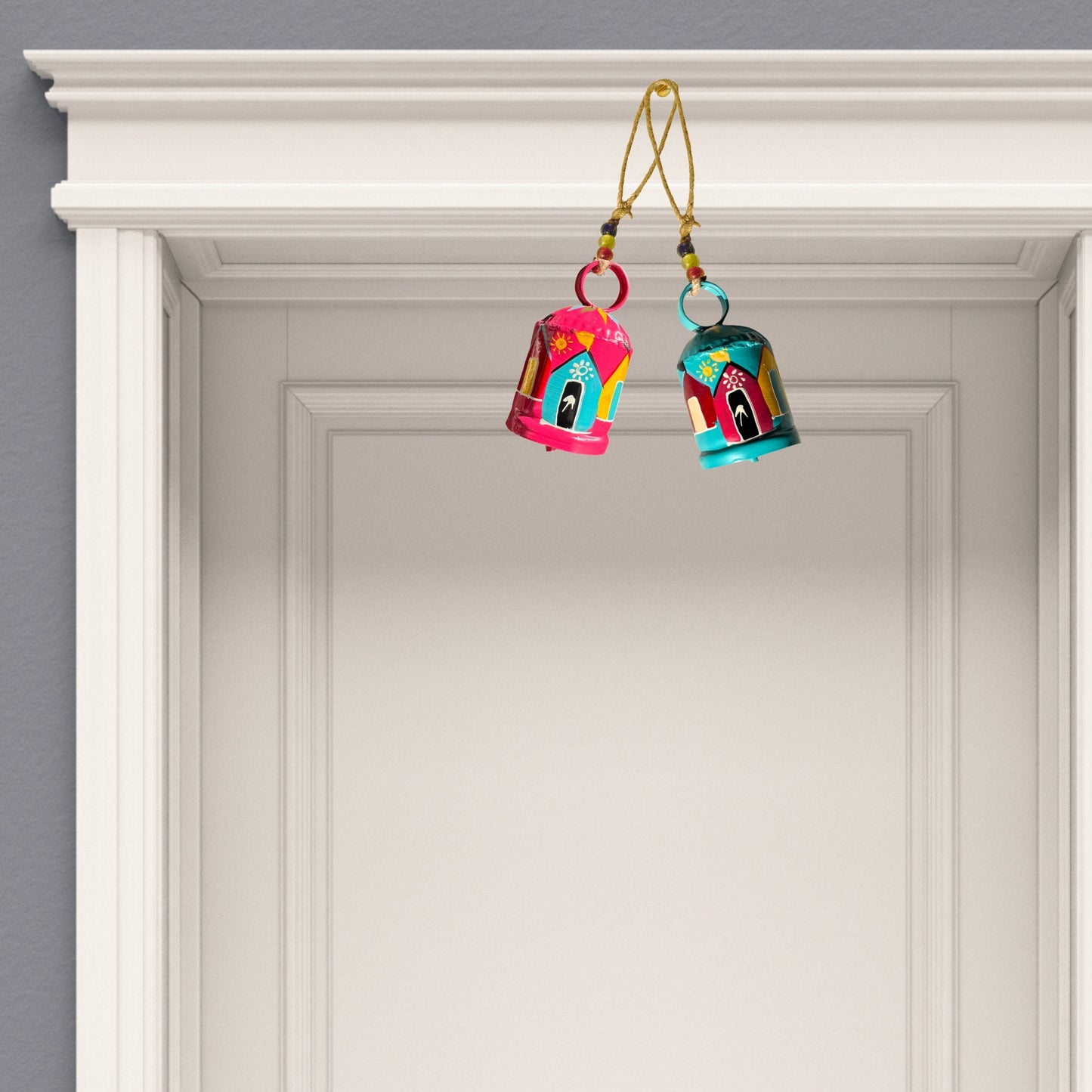 Rangilo Ghar Dream Chime -   Set of 2 - Pink and Aqua