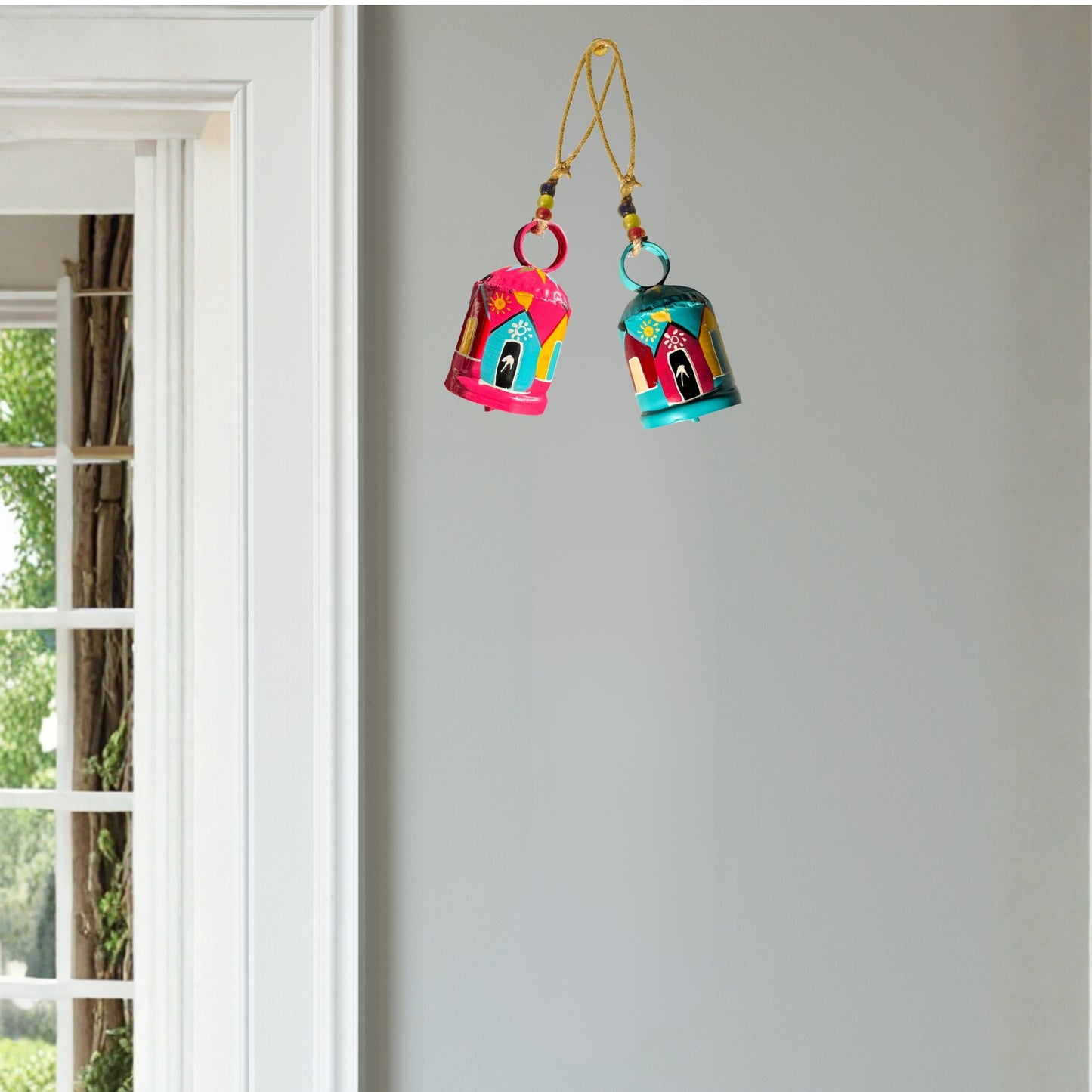 Rangilo Ghar Dream Chime -   Set of 2 - Pink and Aqua