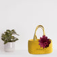 Yellow Boho Gift Hamper Basket with Flower