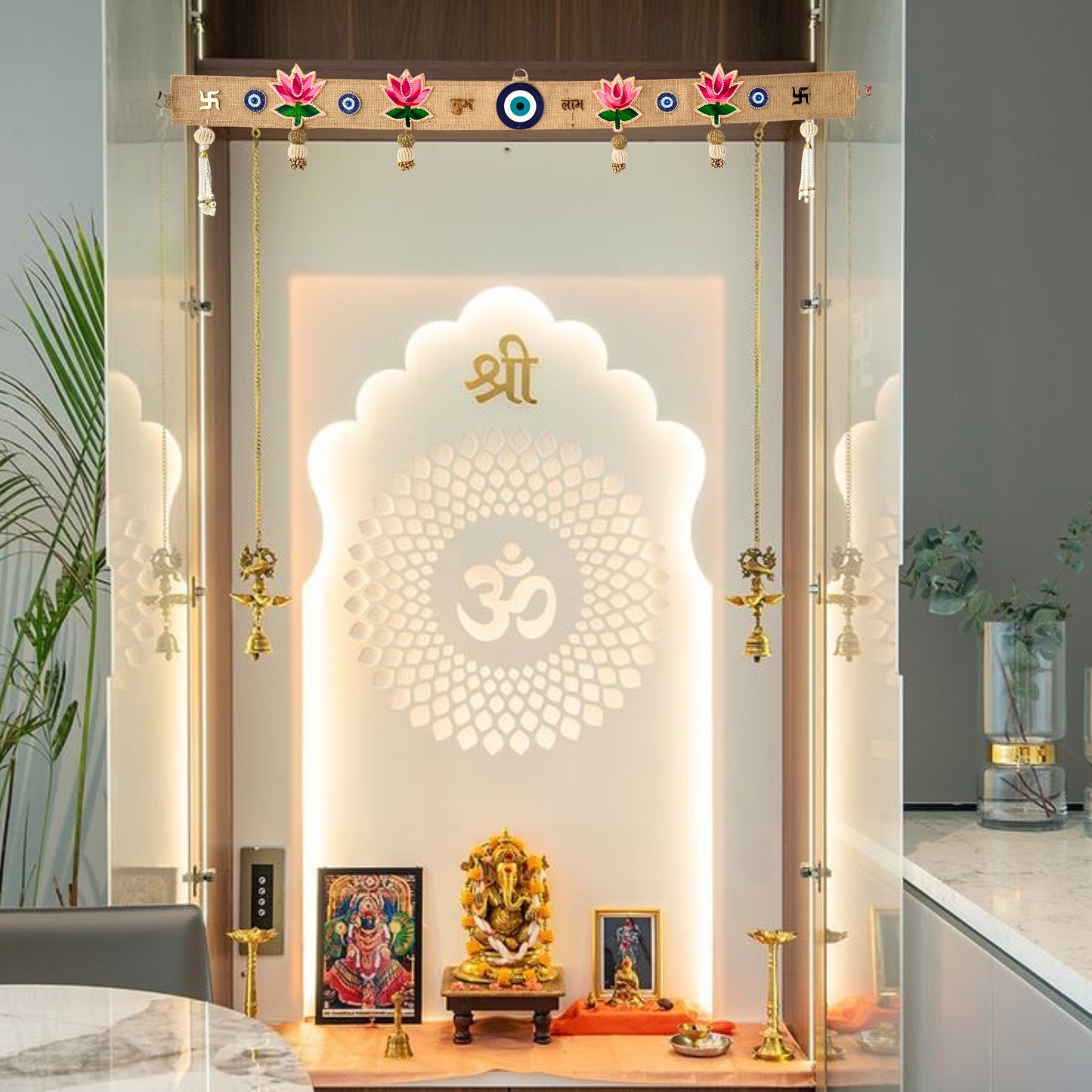 Evil Eye And Lotus Subh Labh Door Toran