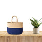 Cotton handwoven Lunch Bag | Handbag - Beige & Indigo